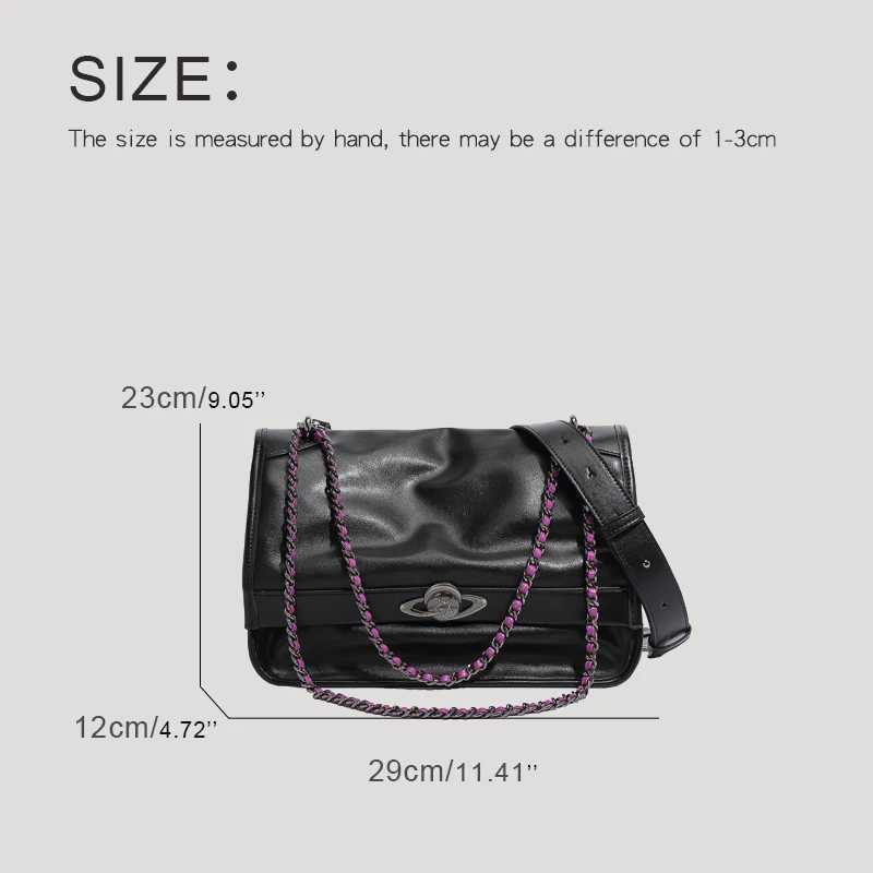 Sle Messenger Bags For Wen Luxury Designer Handbag And Purse 2024 New In PU Vintage Sequi Chain Underarm Shoder Z250318