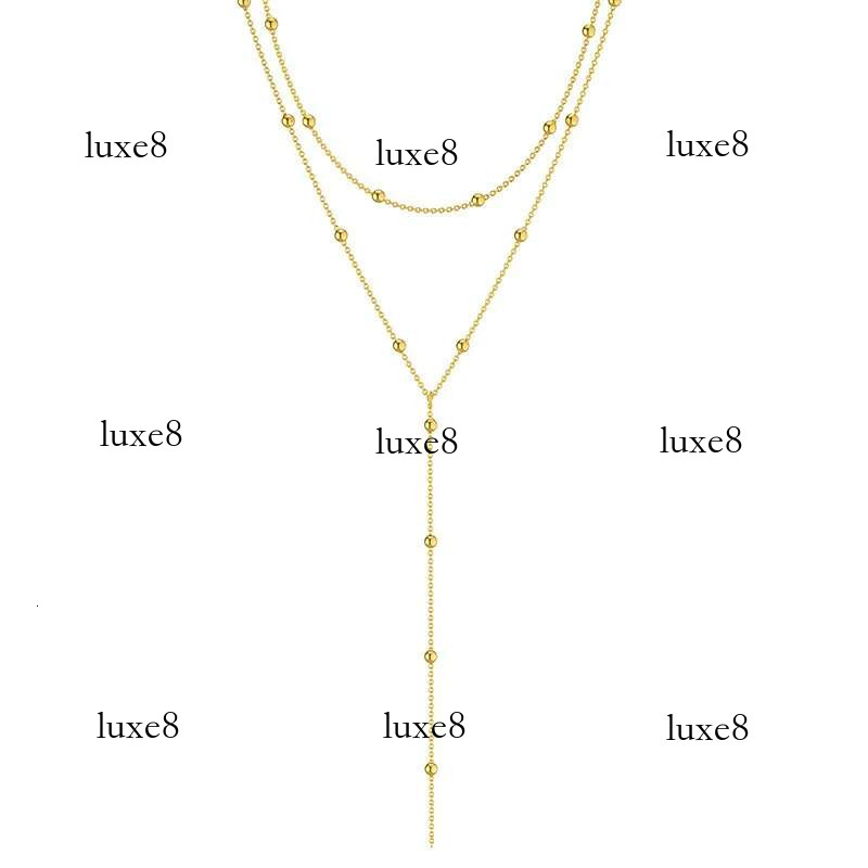 Fashion Simple Geometric Tassel Bead Collarbone Chain For Women Long Necklace Accessories Gifts Jewelry