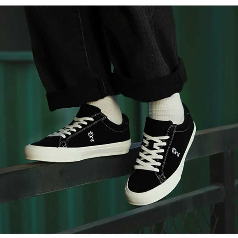 Joiints black shoes mens suede leather sports shoes Fiable Teenager Vcani skateboard shoes casual walking shoes Y250318