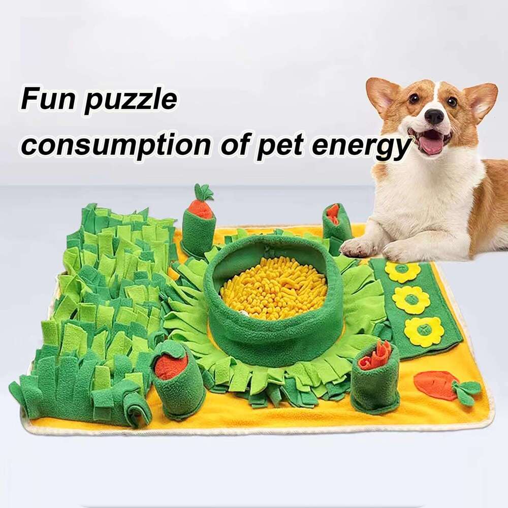 DHpet Dog Sniffing Toy Carrot Sound Fun Food Storage Puzzle Slow Food Sniffing Pad