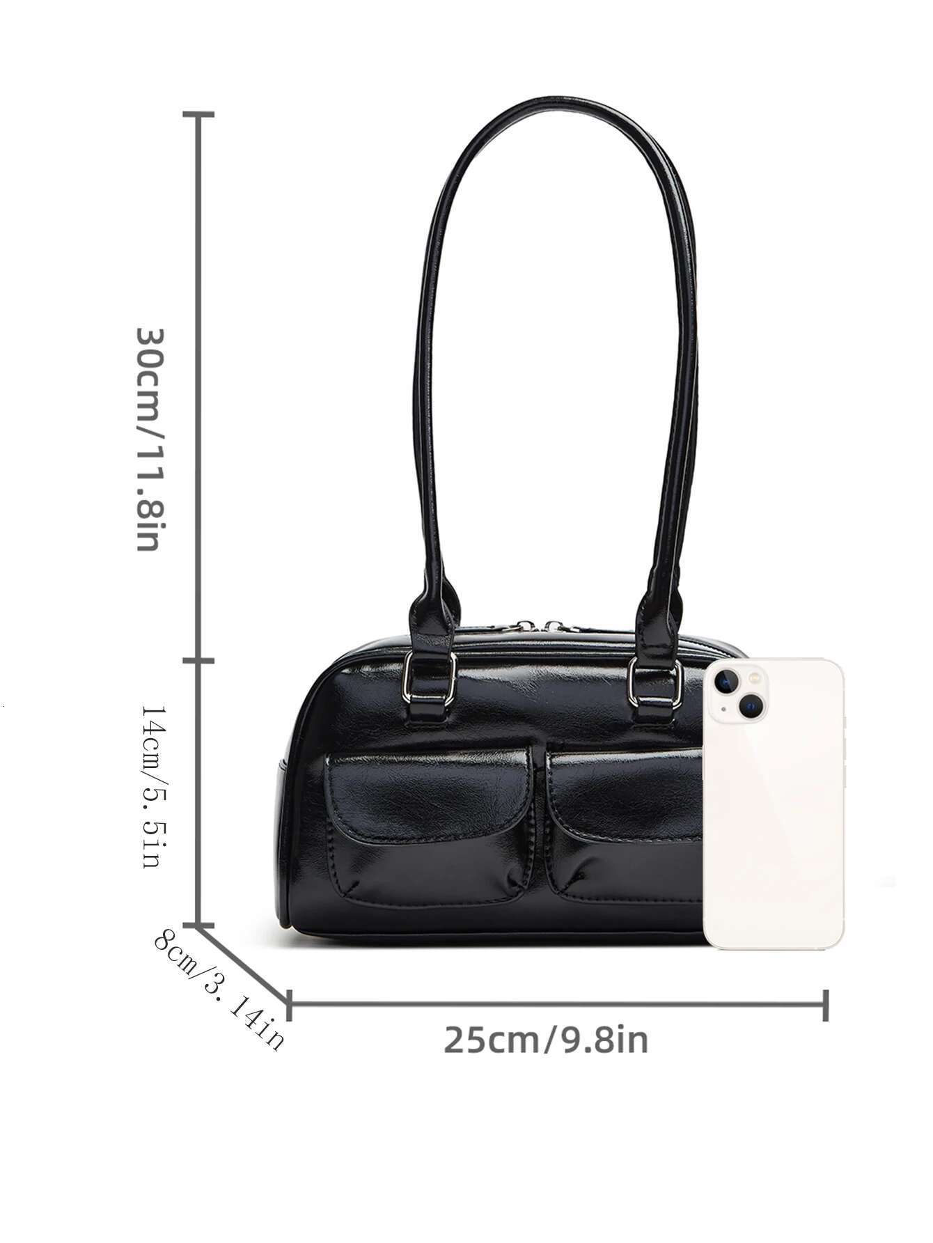 Trendy Street Standoil Korea Designer Bowg Box Handbag For Women Boston Tote Pu Leather Bag Female Accessory