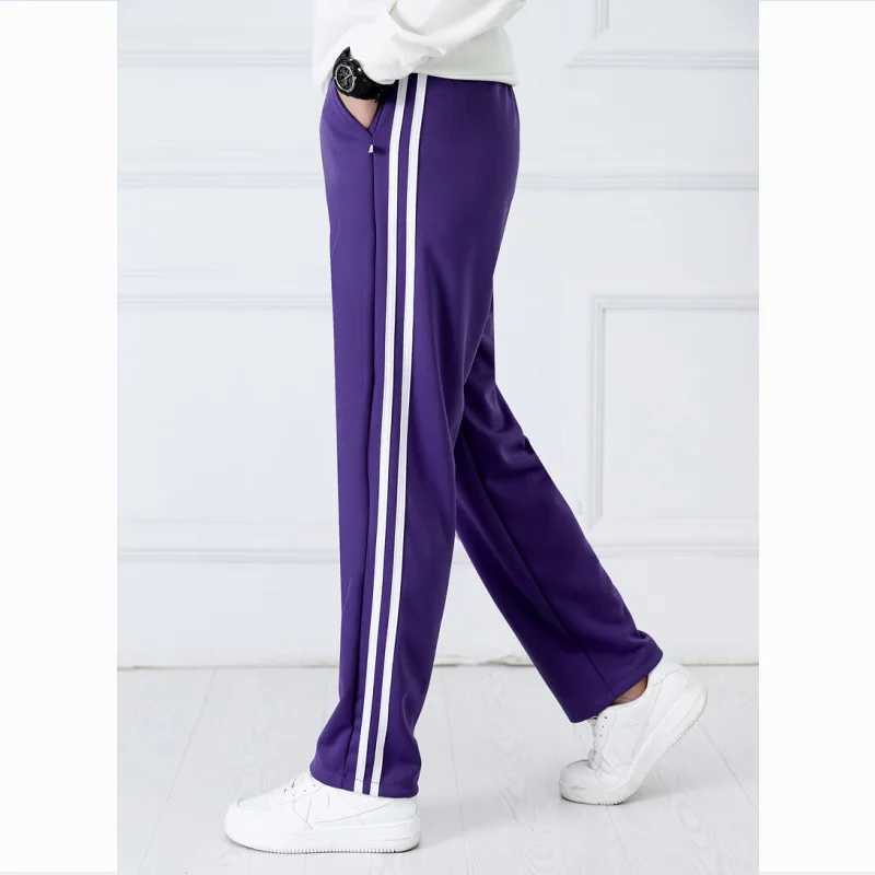 Purple unisex new track pants casual sports pants mens striped Bastik Trouser straight pants jogging simple work pants W250318