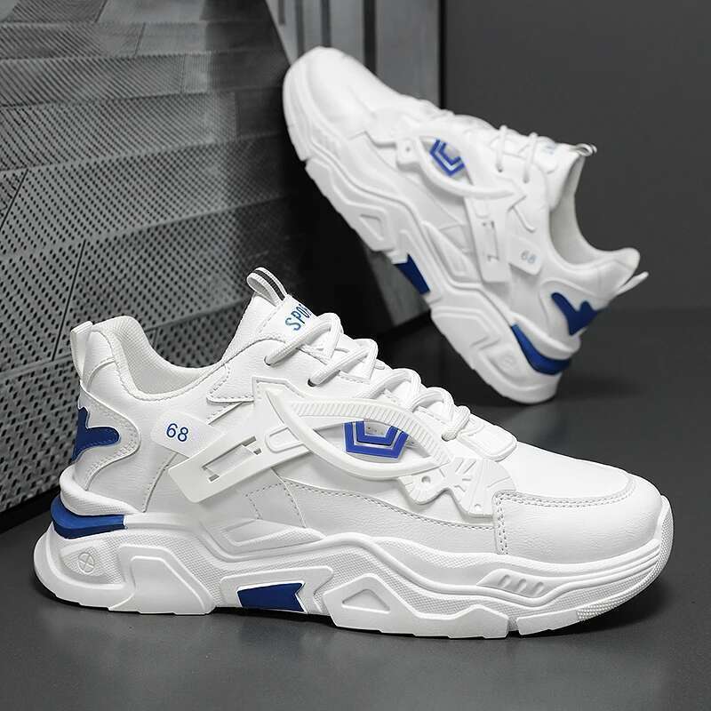 Student height increasing four season new thick men's casual sports soft sole comfortable outdoor running shoes