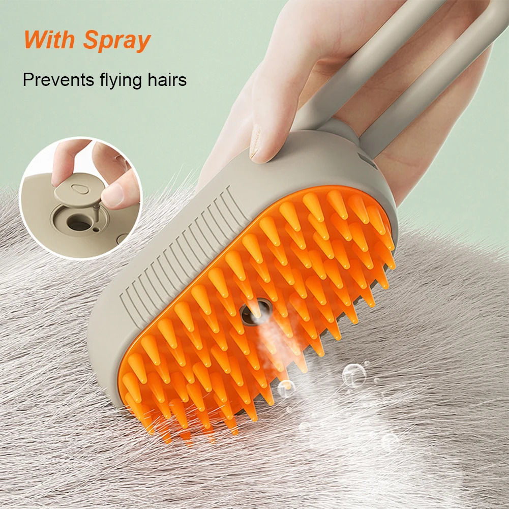 Cat Steam Brush Steamy Dog 3 in 1 Electric Spray Hair Brushes USB Rechargeable Grooming Massage Comb for Pet Hairs 250318