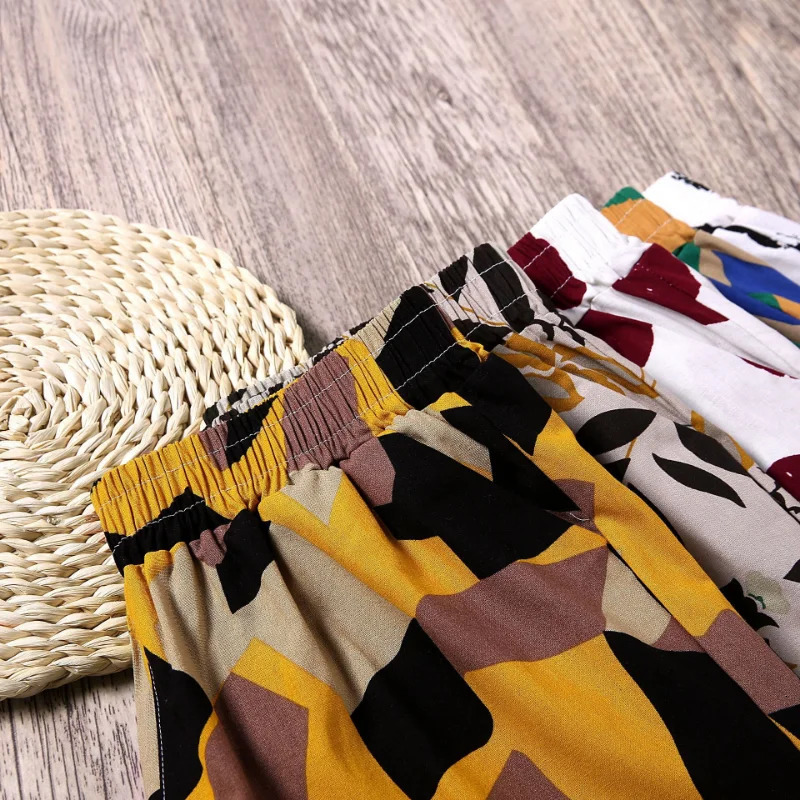 Woman Cotton Linen Shorts Summer Women Clothing Bottoms High Waisted Print Short Pants Female Casual Harem Shorts Pattern 250318