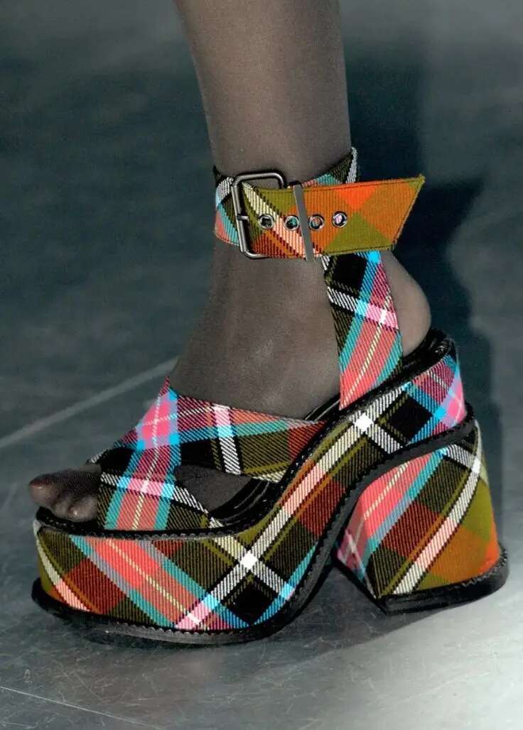 Multicolor Platform Chunky Heel Sandals Colorful Women's Comfy Big Size High Heels Ankle Strap Designer Party Shoes