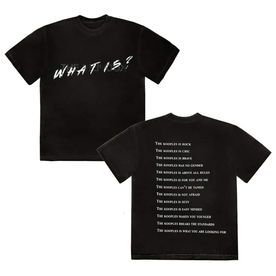 2025 Summer Graphic Printing Men Women Casual Loose T-shirt Kooples Printed O-neck T-Shirt Y2K Tops Tees 250318