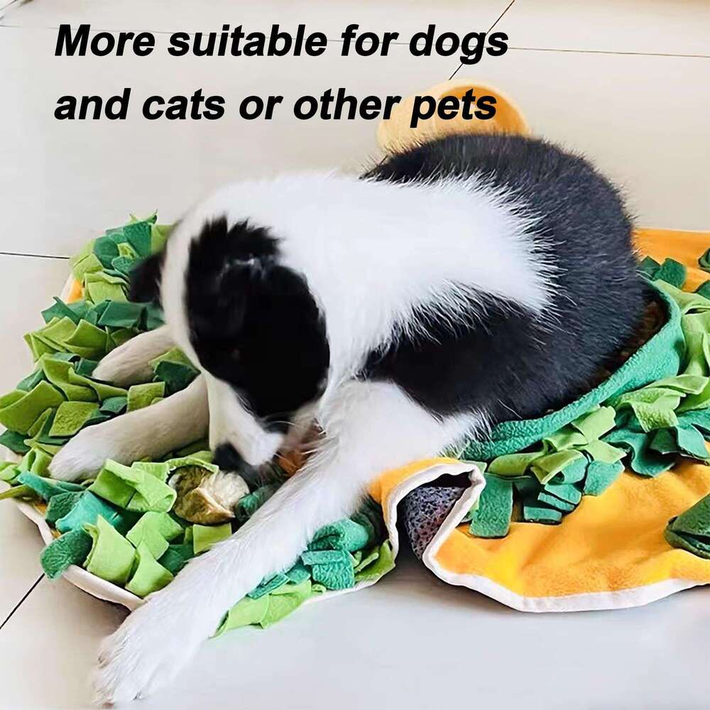 DHpet Dog Sniffing Toy Carrot Sound Fun Food Storage Puzzle Slow Food Sniffing Pad