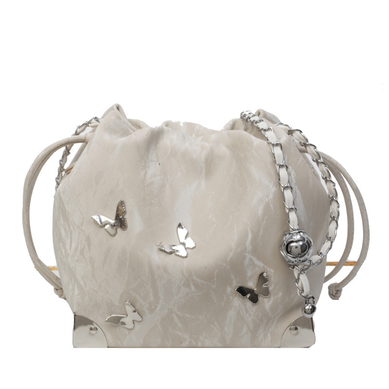 2025 summer New Women s Chinese Style Portable Mini Bucket Bag Fashion Designer Niche Bow Chain Bag Handbag Butterfly Shoulder Crossbody Bag Wallet St