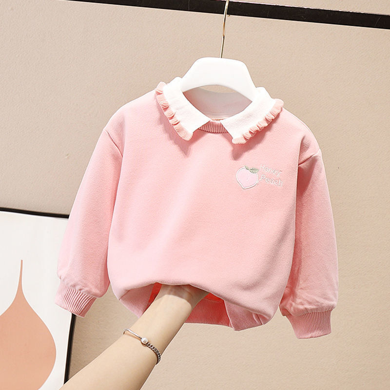 Ddmyshoesvip Girls Hoodie And Autumn Loose Fitting Pullover Girls Western Style Long Sleeved T Shirt Korean Version Base Shirt Spring Top Trend