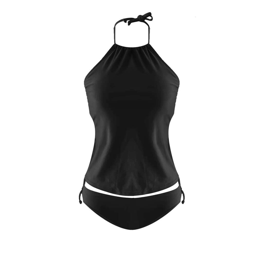 Women's V-neck swimsuit, monokini, L print, beachwear, 2025