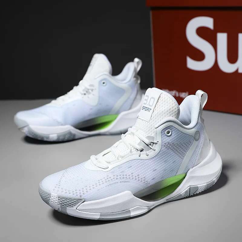 Sports Basketball Men's Training Leisure Anti-slip Wear Breathable Real Combat Rebound High-top Large Size Ball Shoes 2025