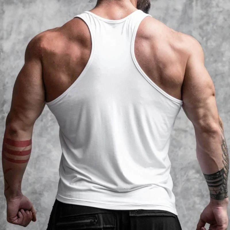 Summer mens vest quick drying breathable fitness sleeveless gym Tshirt sportswear muscle relaxation top 250314Z