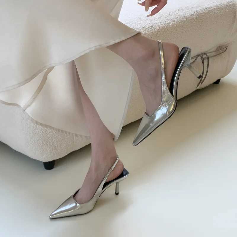 Wen Sier High H Pointy Sandals 2024 Summer New Fi Pumps Wen Buckle Strap Stilettos Ladies Sexy Sandals High H Y250317