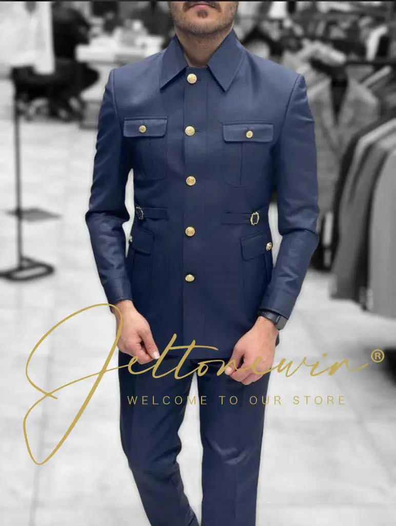 Mens Business Mens Suit for Wedding Party Tuxedos Slim Fit Lapel Suits MaleJacketPants Costume Homme 250224