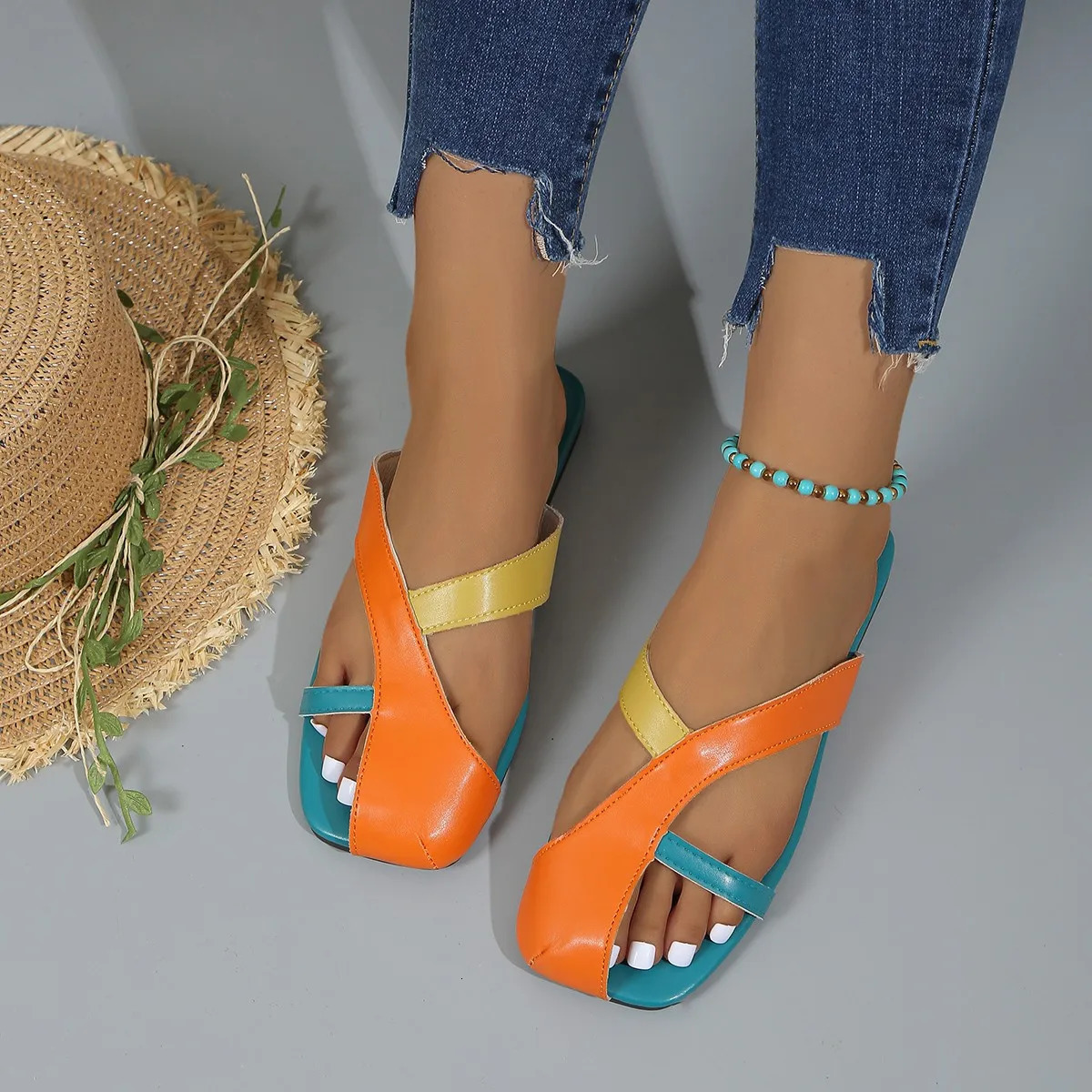 Summer Women Sandals Flats Casual Slippers Fashion Beach Sandals Bohemian Slides er Sandals Sandalias De Mujer 250318