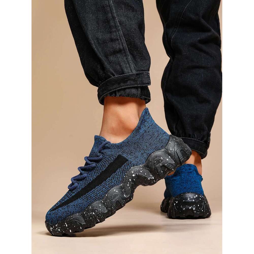 Men's breathable running fly woven mesh elastic socks and shoes in summer