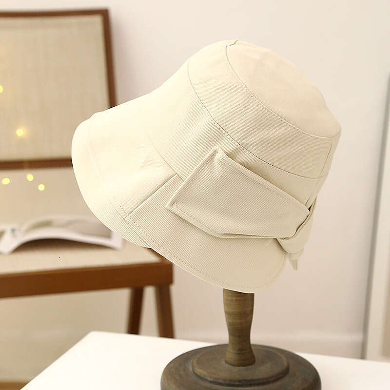 Women's Trendy Big Eaves Summer Fisherman's Casual Hepburn Style Sunscreen Bow Sunshade Hat