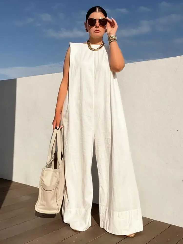 UOOZ Womens Wide Leg jumpsuit for women 2024 new summer fashion strapless solid color loose casual outdoor jumpsuit X250318
