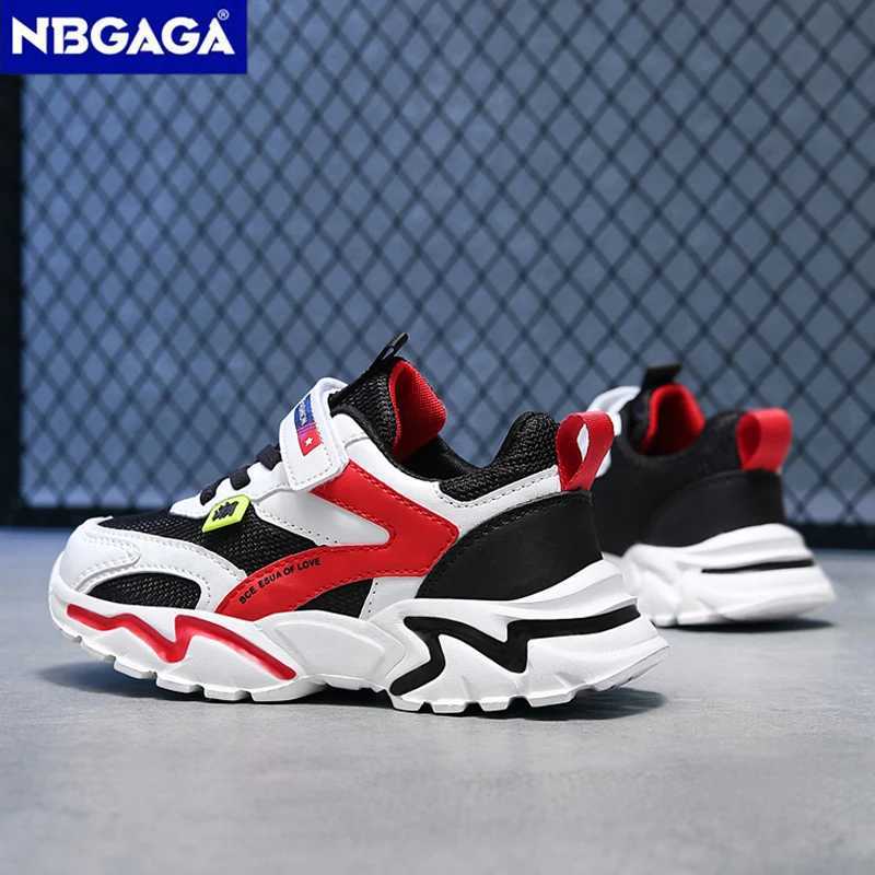 Kid Sneakers Sport Shoes for Boys Fashion Leather Children Breathable Mesh Comfort Shoes Casual Walking Outdoor Running Shoes W250318