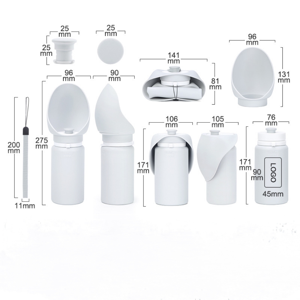 High Volume 550ml Pet Walking Mug Folding Leak Proof Pet Water Bottle Portable Collapsible Water Dispenser Cup Puppy