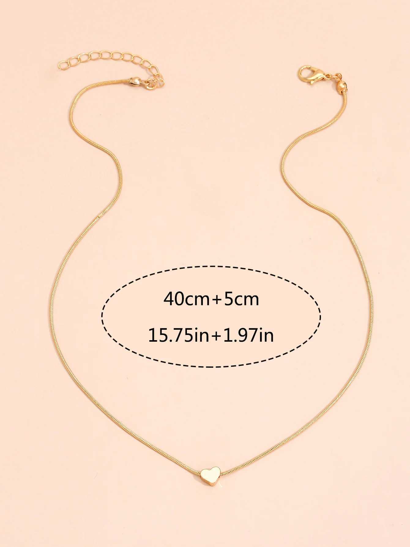 Cute little love letter necklace womens fashion necklace gold zinc alloy party necklace wedding necklace jewelry gift W250318