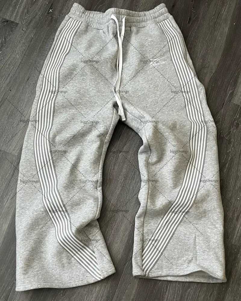 European and American street fashion brand sports pants loose casual mens fashion version striped knitted pants W250318