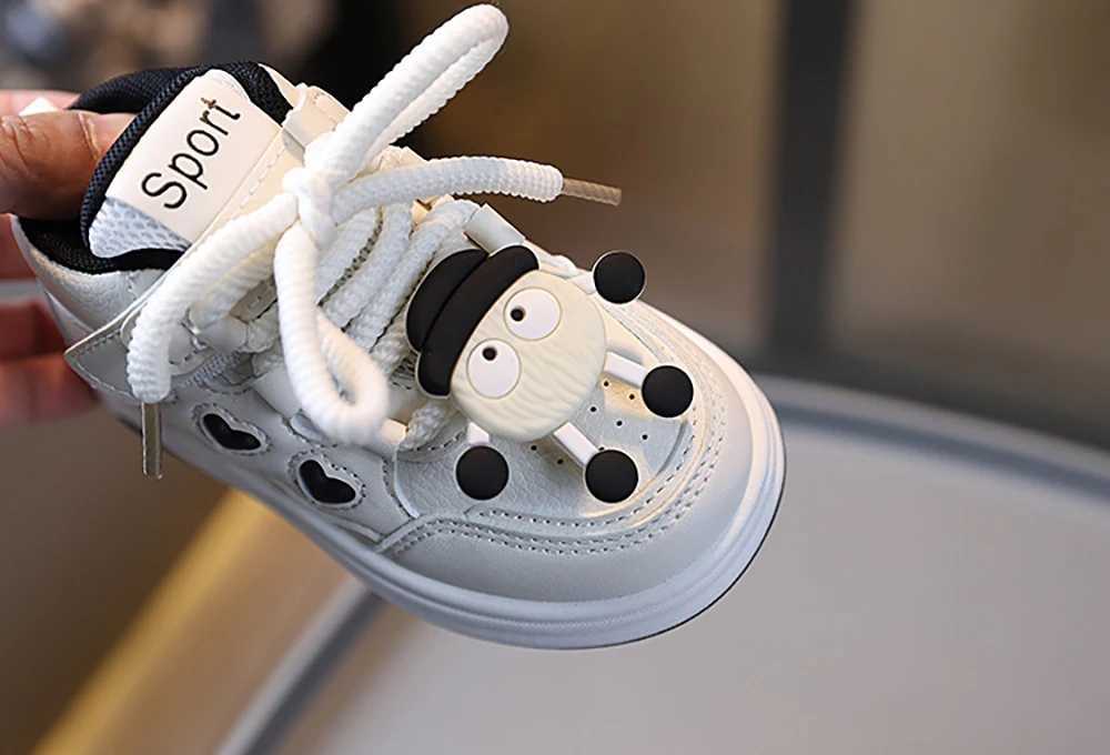 PU leather childrens sports shoes 2025 trend fashion boys and girls childrens sports shoes soft sole breathable running shoes W250318