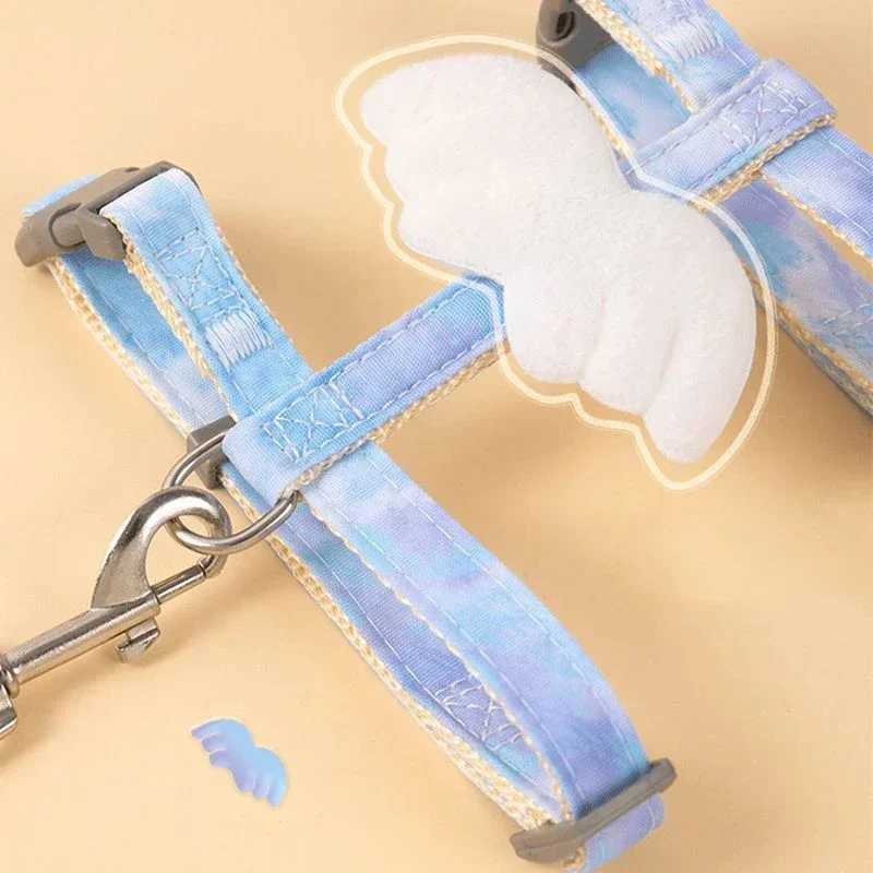 Cute cat harness set with adjustable wing pet box straps suitable for cats rabbits puppies kittens outdoor walking suppliesT250319