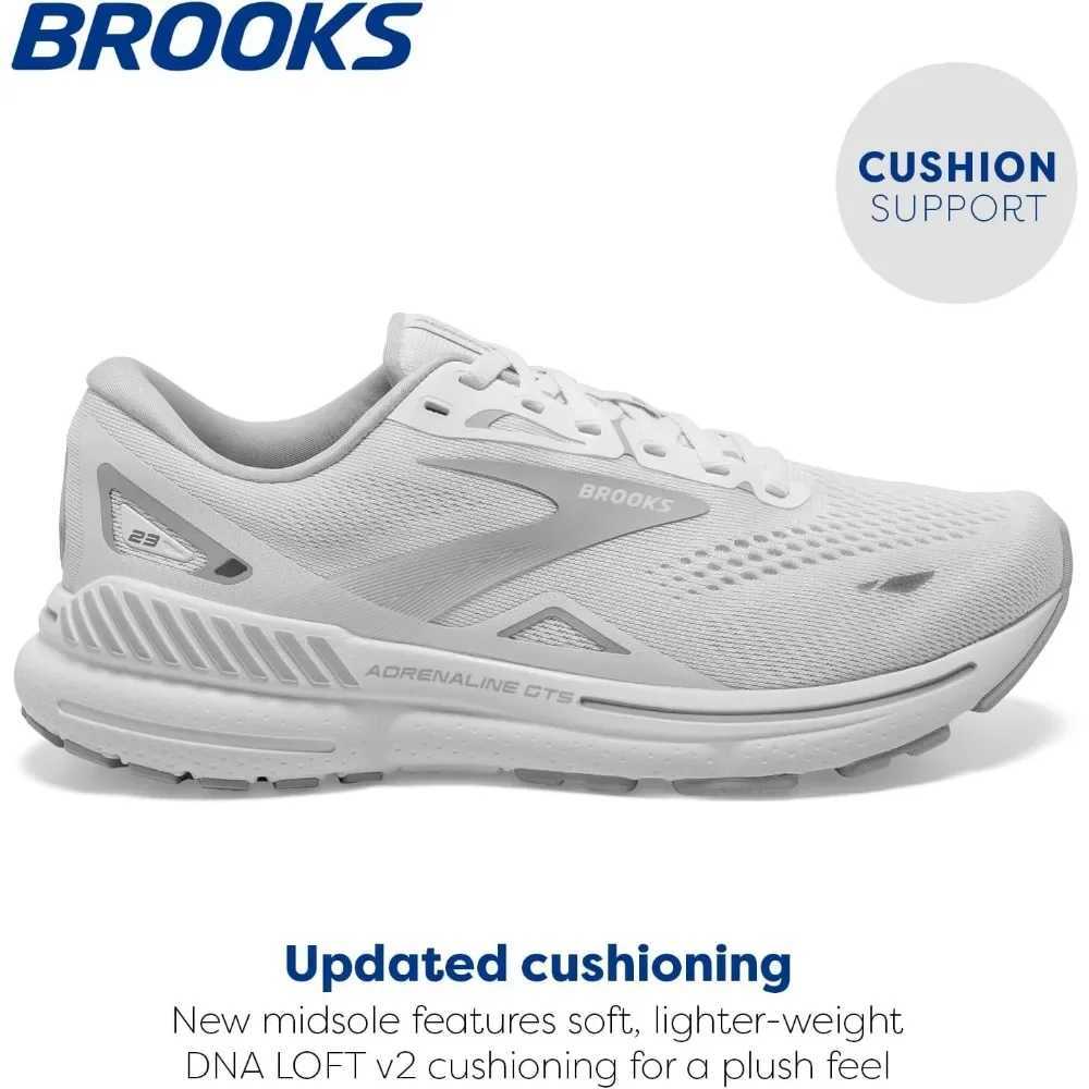 Brooks Mens Adrenaline GTS 23 Features Breathable Materials for Maximum Cfort Lg Runs Y250317