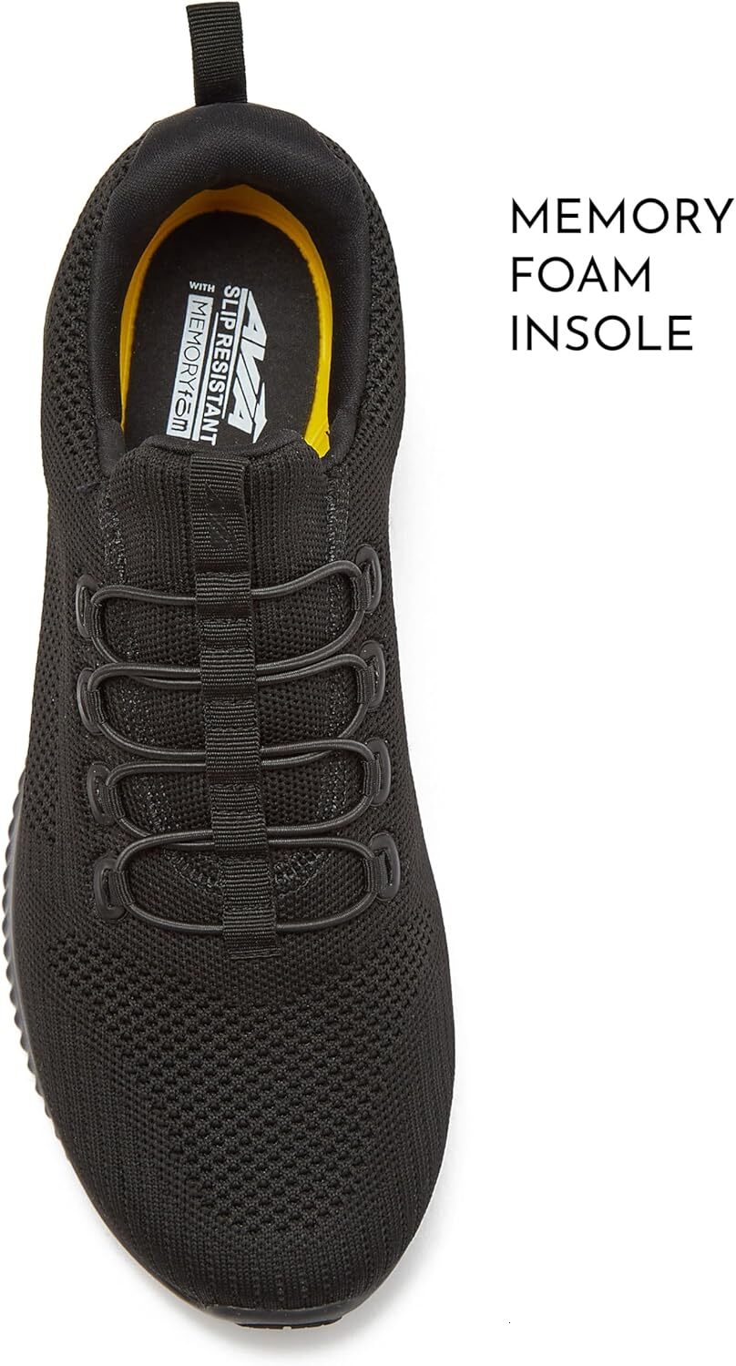 Anchor SR mesh black non slip shoes, suitable for men, waterproof men's work shoes and restaurant or catering service sports shoes - medium or wi