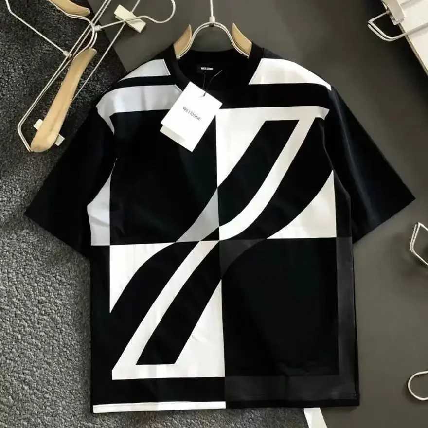 Mens clothing printed short sleeved round neck spring and summer thin and loose pull-out simple and handsome fashionable casual T-shirtT250318