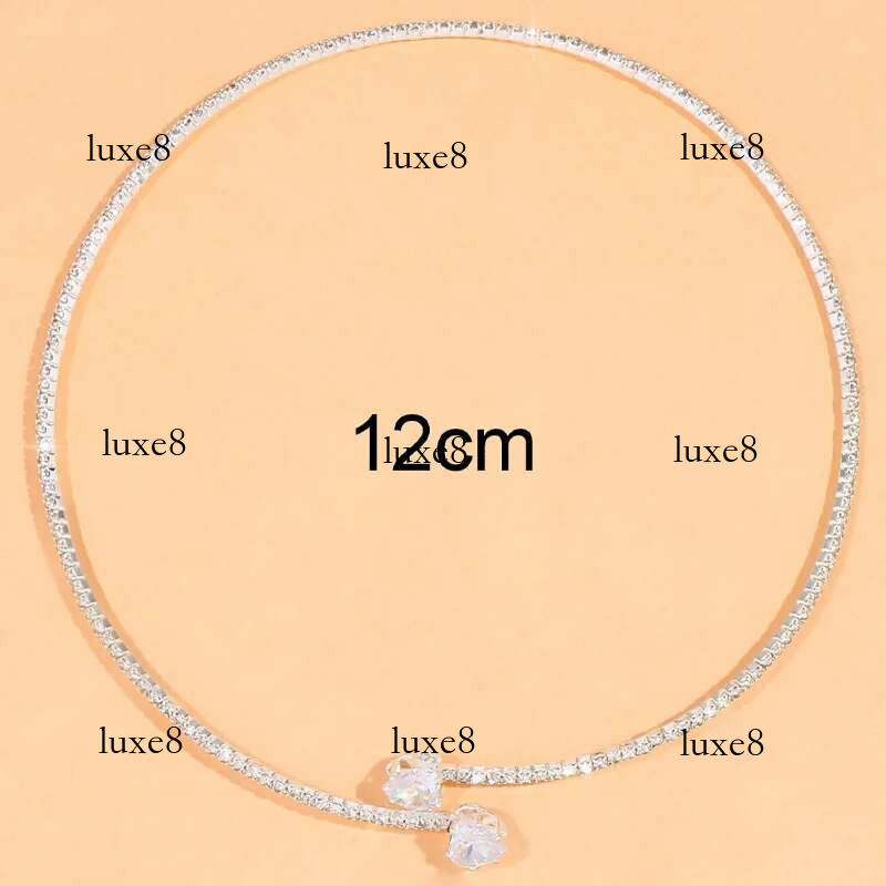 Fashion Rhie Heart Choker for Women Simple Open Collar Necklace Torques Jewelry Accessories