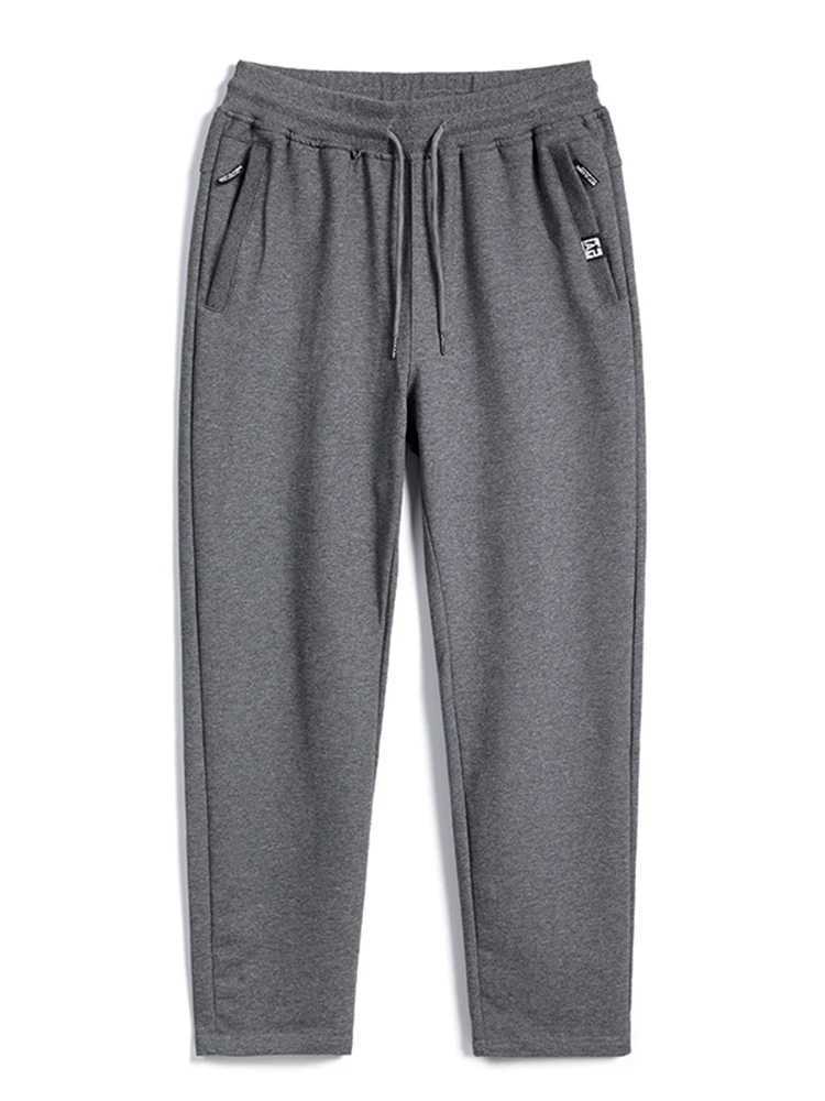 Mens Cotton Sports Pants Large 8XL 7XL 6XL Zipper Pocket Straight Running Pants Loose Sports Pants Casual Pants W250318
