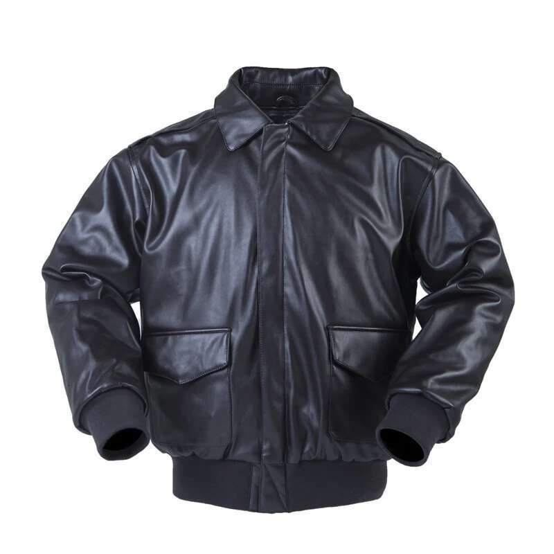 High Quality A-2 Leather Military Tactical Male Army Flight Bomber Jacket Baseball Varsity College Pilot Air Force Coat For Men