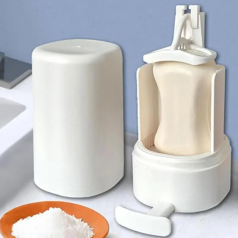 Bar Soap Grinder Solid Soapy Bar Grinding Box Holder Wall Mounted Crusher Mincer Refillable Soapy Bar Dispenser For Bathroom 250314