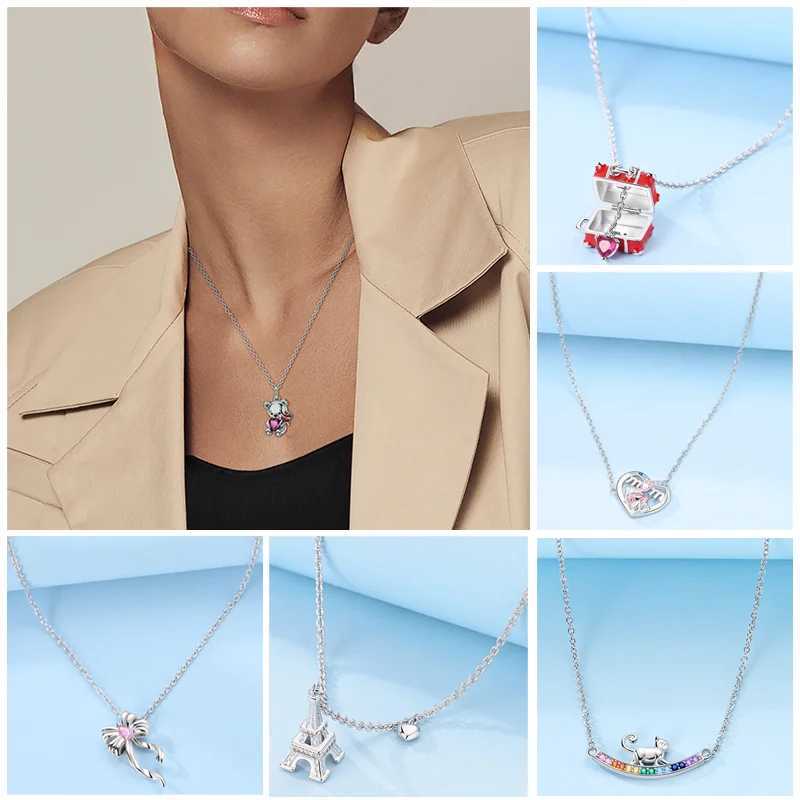Original 925 silver pendant necklace with romantic style butterfly heart necklace suitable for womens jewelry gifts W250318