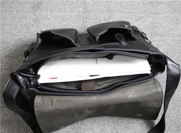 Good Qualtiy Travel Bag Leather PU Casual Shoder Crossbody Outdoor Bags Mens School Retro Zipper Shoder Satchel Bag Z250318