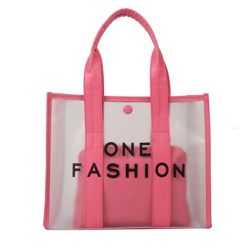 PVC large women's summer fashion tote 2023 new trendy color beach waterproof baozi mother bag