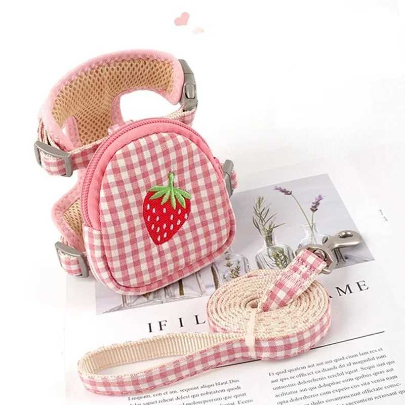 Cat harness with backpack to prevent breakage breathable chest strap pet leash set mini dog walking pet suppliesT250318