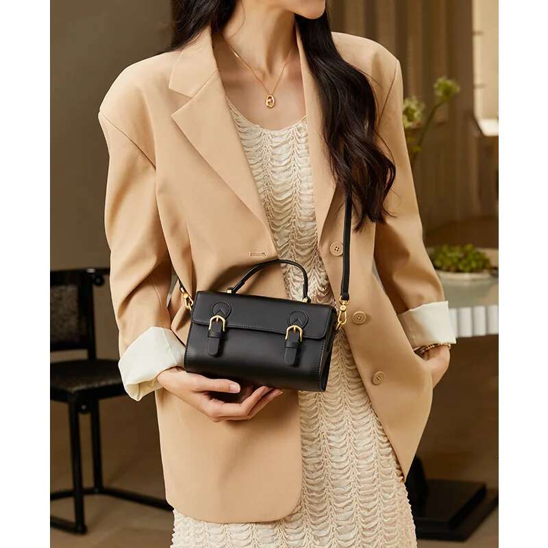 2024 Spring Genuine Leather Women Small Messenger High Quality Shoulder Bag Handbags Fashion Girls' Mini Tote Bags