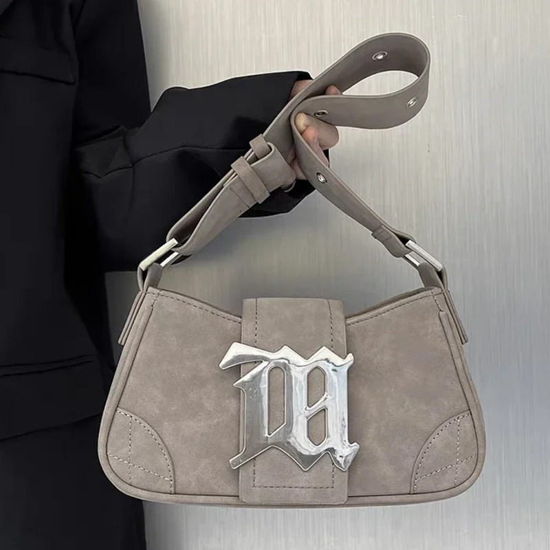 Casual Bags For Women er Handbags And Purses In PU Nubuck Sheet Metal Decoration Crossbody Bag Small 250318