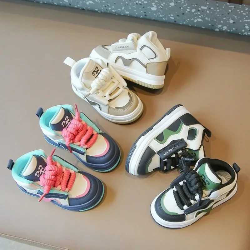 Childrens Spring and Autumn New Sneakers Boys Casual Trends Board Shoes Girls Fashion Dopamine Running Shoes Sports Shoes W250318