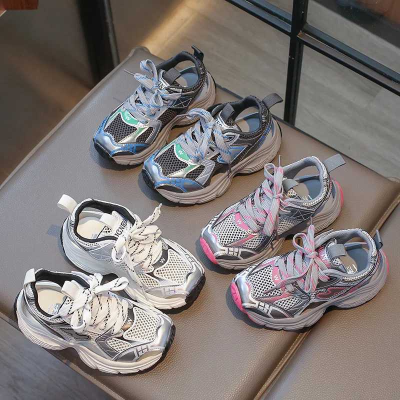 Fashion brand sports running coach breathable girls casual soft sole platform childrens sports shoes summer autumn childrens shoes W250318