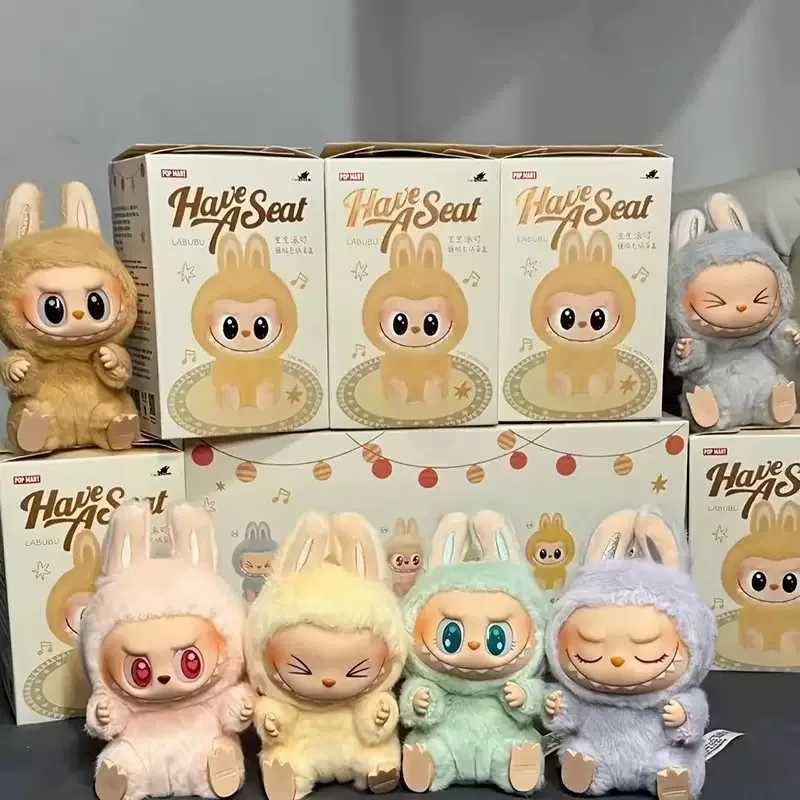 Hot The Monsters Have A Seat Series Labubu Vinyl Plush Doll Blind Box Toy Action Figure Anime Model Mystery Box Gift CollectionT250318