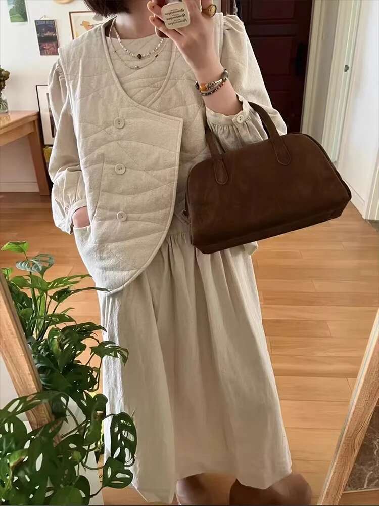 MABULA Vintage Women Genuine Suede Leather Tote Handbag Design Top Handle Phone Purse Fashion Ladies Work Commuter Bag