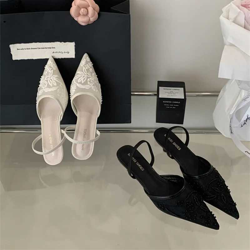 Bailamos silk sequins Rhine decoration high H Mler single shoe corner fine dress banquet Fem Y250317