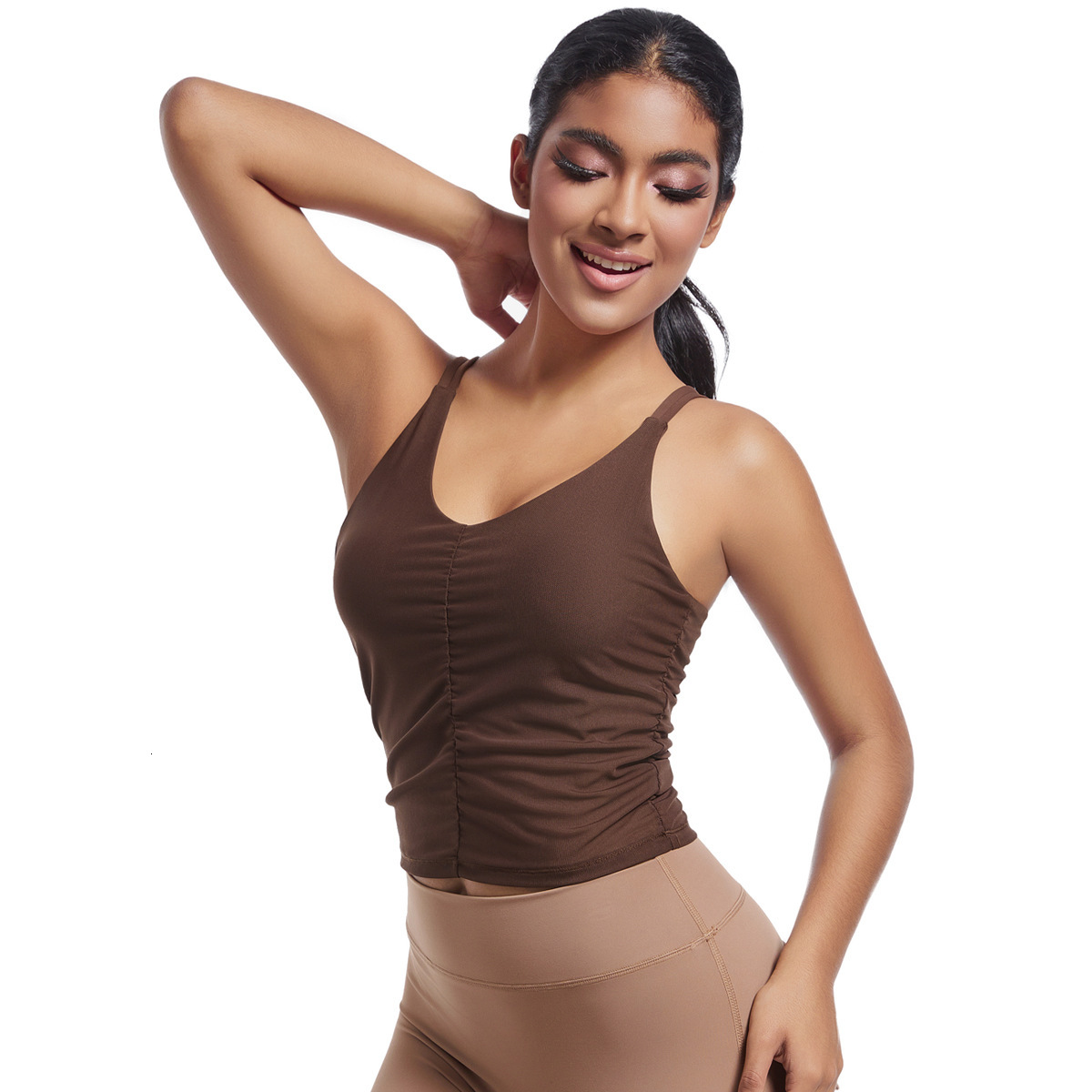 New tracksuit Solid Color Back Mesh Splicing Underwear Tight Sports Running Fitness Yoga Clothes Vest for Women leggings