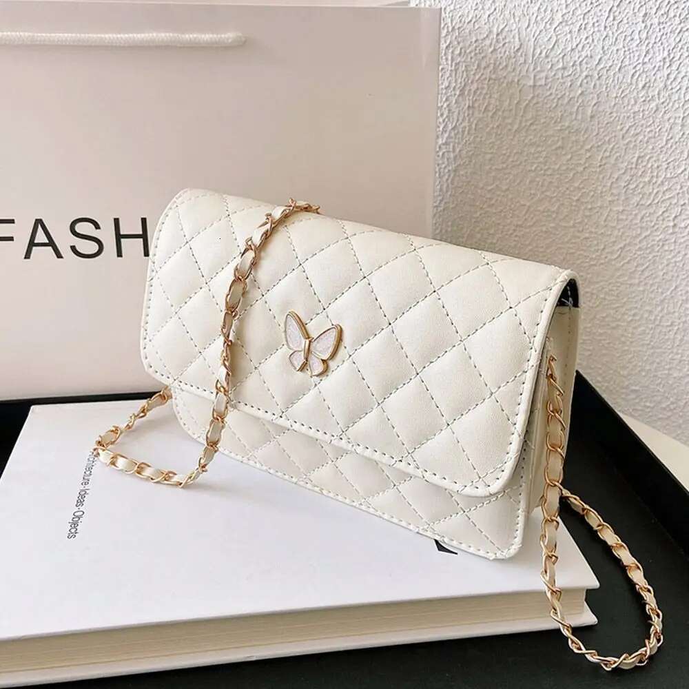 Plaid Chain Classic Bag Fashion PU Leather Shoulder Bags Women Trendy All-Match Crossbody Handbag Korean Style Mini Pouch