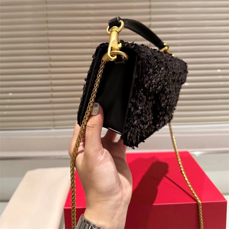 Woman Beading Sequin Bags designer hot woman handbag crossbody bag single shoulder purse Glittering Shining 2 size 10A